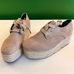 Women's Tan Platform Espadrille Shoes